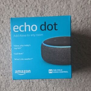 Amazon Echo Dot in Black and Blue